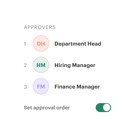 Set up an approval order